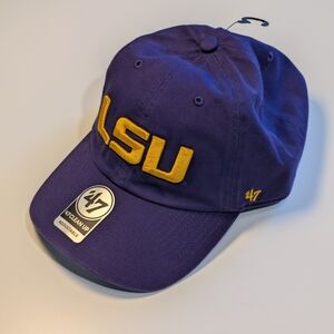 LSU Tigers Hat '47 Brand Clean Up Purple Adjustable Cap NWT Collegiate Licensed